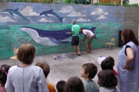 Chris & Howie do a suprise mural during afternoon siesta
