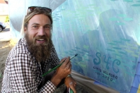 Chris Del Morro happy to sign this beautiful piece
